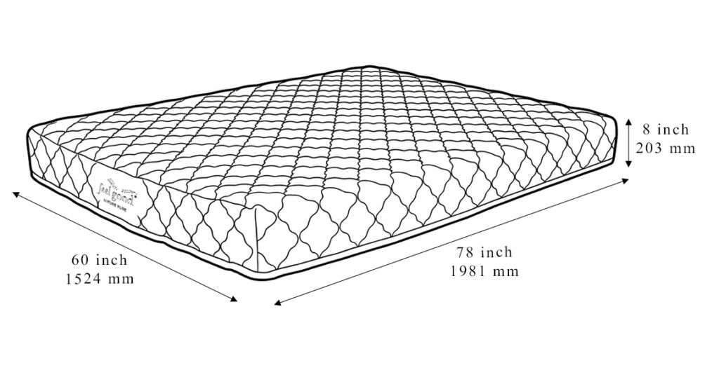 Nature Pure Latex Mattress Queen Size Dimensions